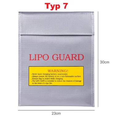 Produktbild von LiPo Safe Bag Feuerfeste Akku Tasche Explosionsgeschützt Lade- und Aufbewahrungstasche, Typ 7