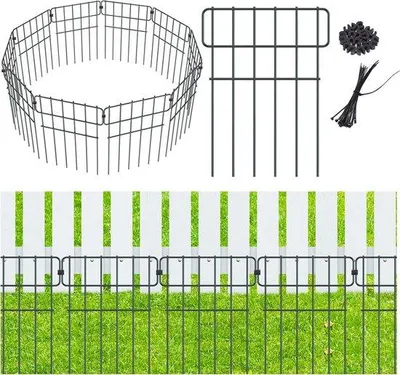 Produktbild von Schmuckstangen-Zaun, dekorative Gartenumzäunung, Metall-Gartenzaun, Gartenpflaster, Außenbegrenzung, Terrassenzaun, Rasenbegrenzung, Gartenverzaunung, Pergolazäune, Gartenzäune mit Pflanzengitter, dekorativer Gartenzaun,