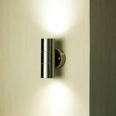Produktbild von LED-Wandleuchte Silber IP44 Doppelstrahl GU10