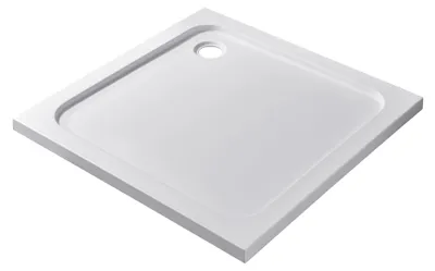 Obrázok produktu pre CERANO – Štvorcová sprchová vanička Soto – akrylát – biela lesklá – 100 × 100 × 5 cm