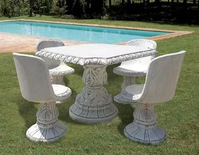 Produktbild von Casa Padrino Barock Garten & Terrassen Möbel Set Antik Grau