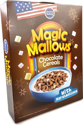Produktbild von American Bakery Magic Mallows Chocolate Cereals 200g (MHD 05.06.2025)