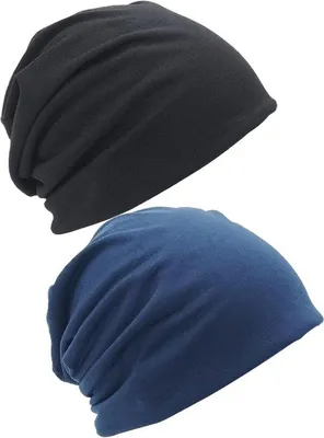 Zdjęcie produktu dla Czapki zimowe dla kobiet i mężczyzn – czapka typu slouch zapewniająca ciepło – zestaw 2 sztuk – miękka czapka na czas chemioterapii – unisex – wygodna i stylowa