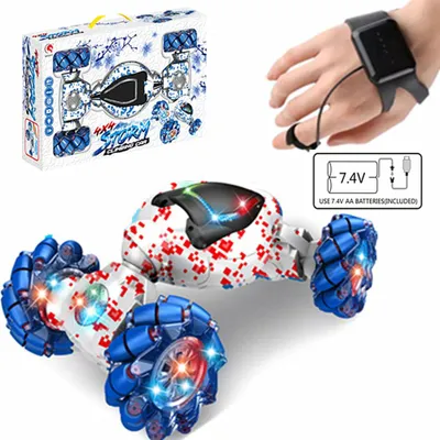 Zdjęcie produktu dla Gesture Induction Doublesite Twisting Car Four-wheel Drive Remote Control 1825- 10 Watch induction doublesided car (red) _ 1: 12