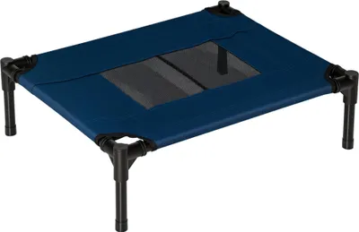 Immagine prodotto di PawHut Letto rialzato per cani gatti animali domestici tessuto oxford textilene microforato 61 x 46 x 18 cm blu e nero