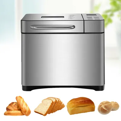 Produktbild von 650W Automatisch Edelstahl Brotbackautomat mit Timer 19 Programme Brotbackmaschine Brotkapazität 1000g