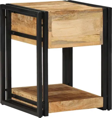 Produktbild von vidaXL Nachttische 2 Stk. 40x40x50 cm Raues Massivholz Mango