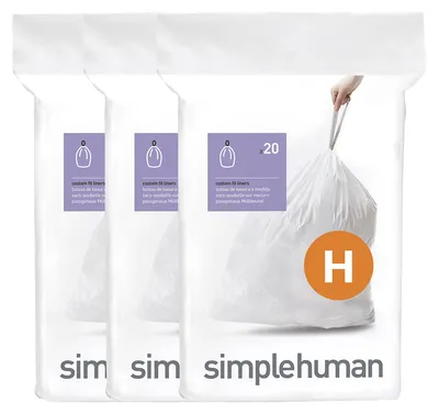 Produktbild von simplehuman CW0212, 30 l, Weiß, 50 Stück(e)