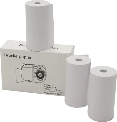 Obrázok produktu pre Fine Life Pro Termálny papier na tlač pre detský fotoaparát P01B, 3 rolky 57x30 mm,termálne papiere, papierový film s nulovým atramentom,okamžitá tlač