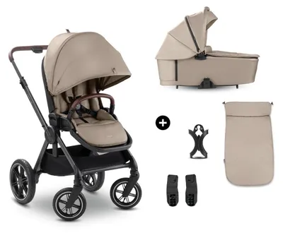 Produktbild von Hauck Comfort N Care Air Set, Betthimmel, Reisesystem-Babywagen, Unisex, Aufblasbare Räder, Faltbar, Mokka