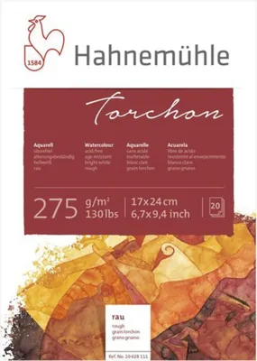 Produktbild von Hahnemühle Torchon Aquarellblock - 275 g/m² - 36 x 48 cm - 20 Blatt