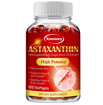Image de Gélules d'astaxanthine 24 mg - Soutient la santé de la peau, des yeux, des articulations, du cœur et du système immunitaire