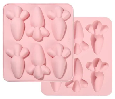 Obrázek produktu pro Silikonová forma ve tvaru mrkve pro sladkosti, čokoládu, želé, fondant, pro domácí pečení, 1 kus