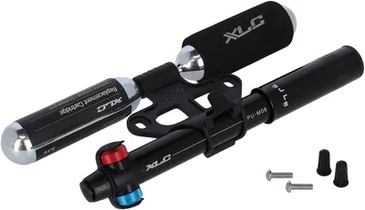 Produktbild von XLC PolyurethanM06 MTB CO2-Mini-Kombipumpe, inkl. 2 x 25g Patronen DV/SV/AV, schwarz (1 Set)