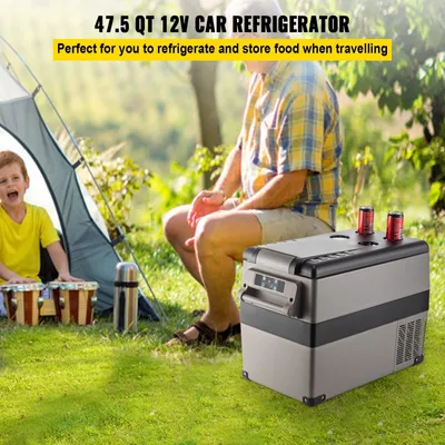 Immagine prodotto di Mini frigorifero - Mini frigorifero per bevande - Frigorifero portatile per campeggio - 45L - 12V/24V DC - 110-240V AC