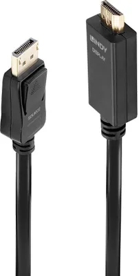 Zdjęcie produktu dla LINDY DisplayPort an HDMI Kabel 4K30 (DP: passiv) 0.5m