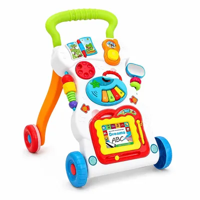 Produktbild von Musik & Licht Lauflernwagen, Baby Laufwagen Gehhilfe für Kleinkinder, KI-generiertes Bild
