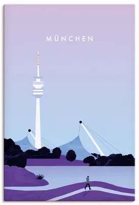 Produktbild von ARTland Leinwandbild München Größe: 80x120 cm