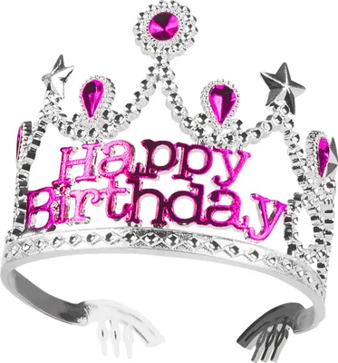 Obrázek produktu pro Boland 44077, Diadém, Dětský, Ženy, Happy Birthday, Polystyren, Stříbrná