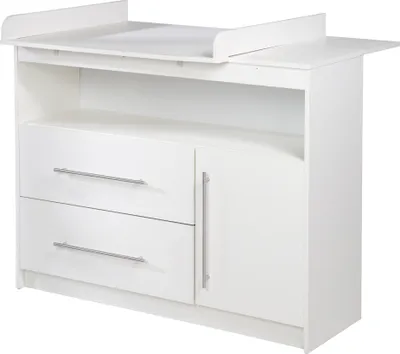 Produktbild von roba Zimmerset 'Maren', inkl. Kombi-Bett 70 x 140 cm, Wickelkommode breit & Schrank 3-türig Weiß