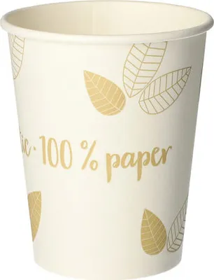 Produktbild von 250x  Heißgetränke Trinkbecher Coffee to Go unbeschichtet creme 200ml