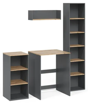 Obrázok produktu pre Súprava kúpeľňového nábytku Vicco Viktor antracitová/Dub Goldkraft 4 časti, Model 59171