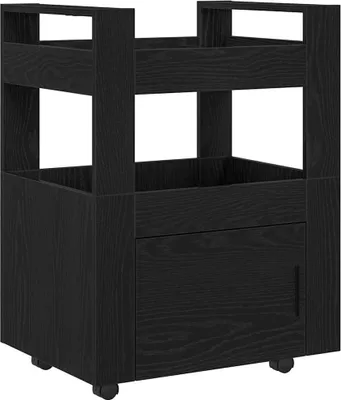 Obrázok produktu pre vidaXL Kuchynský vozík čierny dub 60 x 45 x 80 cm materiál na báze dreva