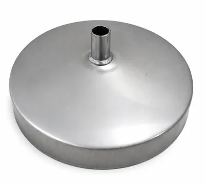 Produktbild von Kondensatschale Edelstahl Schornstein Ø 120 mm einwandig Kaminrohr Ofenrohr Ablauf unten