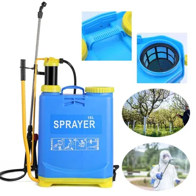 Produktbild von Valle Verde Sprühflasche 16L, Gartenspritze, Drucksprüher - Sprühgerät für Pflanzenschutz, Unkrautspritze - Mit 3 Austauschbaren Düsen & 70 cm Lanze