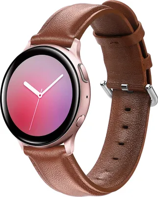 Productafbeelding van Leren horlogeband voor Samsung Galaxy Active/Active 2, bruin, maat S