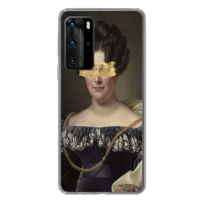 Produktbild von MuchoWow® Handyhülle Schutzhülle Hülle für Huawei P40 Pro Johanna Henriëtte Engelen - Dubois Drahonet - Gold - Farbe Silikon Softcase Handy Hülle - Schutz