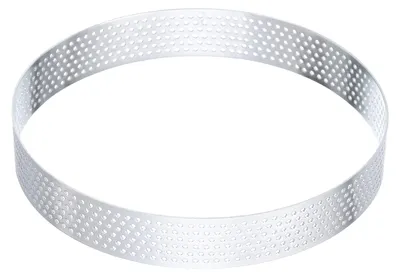 Tortentinge aus Edelstahl, 14 cm, perforiert, antihaftbeschichtet