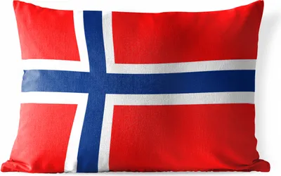 Produktbild von MuchoWow® Outdoor Kissen - Bild der Flagge von Norwegen - 50x30 cm - Wetterfest - Lounge Kissen - Sofa kissen - Wohnzimmer Dekoration