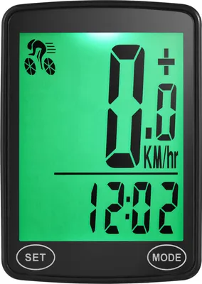 Zdjęcie produktu dla Komputer rowerowy z podświetleniem LED, licznikiem kilometrów i prędkościomierzem