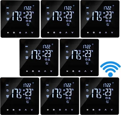 8X Tuya Digital WiFi Thermostat Smart Raumthermostat für Warmwasserbereitung Wöchentlich Programmierbare Temperaturregler für Fußbodenheizung Wasserheizung, Weiß