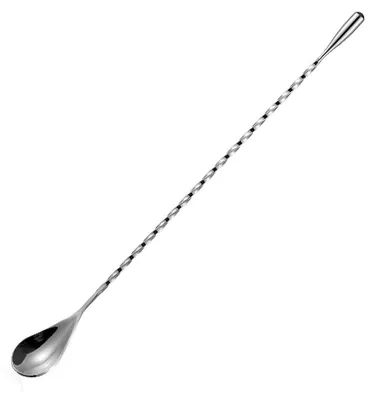 Cocktail-Mixlöffel aus Edelstahl, 30 cm, Silber