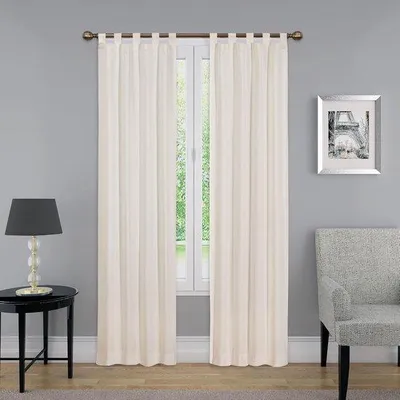 Obrázek produktu pro Záclony s knoflíky – do ložnice nebo obývacího pokoje – 2 ks – bavlněná tkanina – 76 x 213 cm