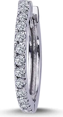 Produktbild von Herren Diamant Creole in 585`er 14 Karat Weißgold