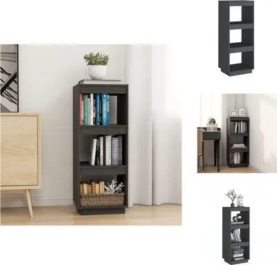 Produktbild von vidaXL Bücherregal/Raumteiler Grau 40x35x103 cm Massivholz Kiefer -  Bücherregale & Bücherschränke