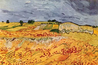 Zdjęcie produktu dla Vincent Van Gogh Art Print Obraz - Krajobraz w Auvers, 1890 (80 x 120 cm)