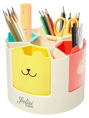 Produktbild von Drehbarer Stiftehalter mit 9 Fächern, Schreibtisch-Organizer