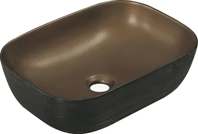 Produktbild von Kerra Keramik Waschbecken KR-78 braun/schwarz mit Dekor
