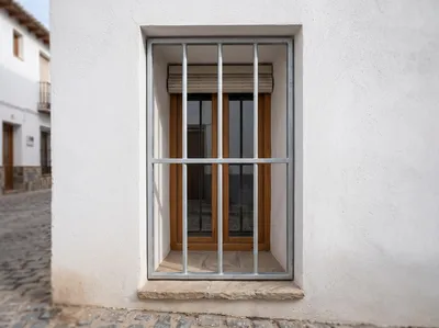 Produktbild von Fenstergitter ausziehbar 55–100 x 95–165 cm verzinkter Stahl Einbruchschutz
