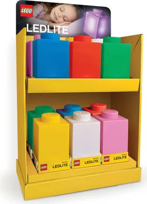 Produktbild von LEGO Legostein Nachtlicht mit automatischem Farbwechsel + gratis original Lego-Gelstift, Farbe:weiß