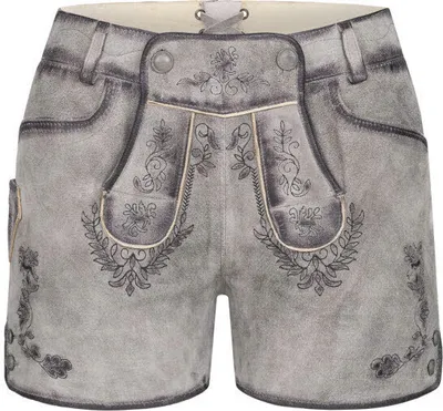 Produktbild von Lederhose Hotpant Tiana in Silber von Nübler, Größe:34