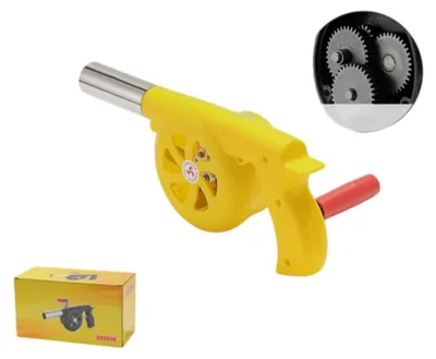 Produktbild von INF Handkurbelgebläse Kunststoff und Eisen 12cmx30cmx16.5cm für Grill Gelb