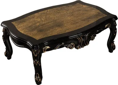 Produktbild von Schwarze Barock Möbel Sofagarnitur Sofa Couch Polster Möbel Tisch 5tlg