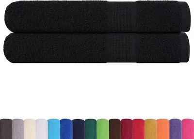 Obrázok produktu pre vidaXL Saunové uteráky FROGN, 2 ks, čierne, 80 x 200 cm, 360 g/m²