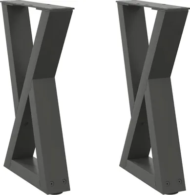 Immagine prodotto di vidaXL Gambe del tavolino 2 pz. Antracite 28x(42-43,3) cm in acciaio