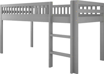 Produktbild von Kinderbett,Hochbett(grau)Massivholzbett mit Lattenrost, mit Sicherheitsleiter